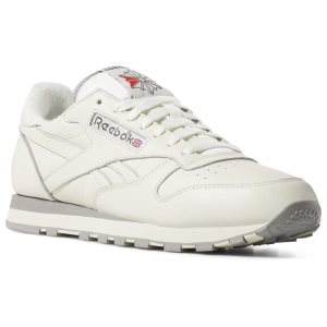 Reebok Classic Leather 1983 TV Turnschuhe Herren - Weiß/DunkelGrau - DE 051-AUR